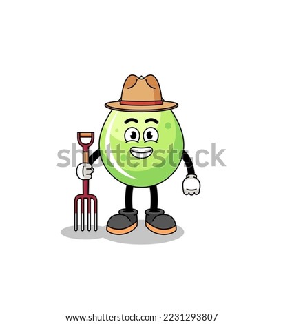 Cartoon mascot of melon juice farmer , character design