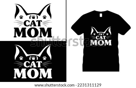 Cat Animal Pets Motivational T-shirt Design vector. Use for T-Shirt, mugs, stickers, etc.