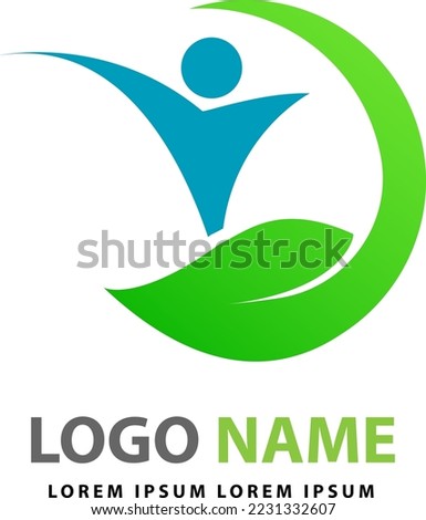 social leaf logo,nature logo vector