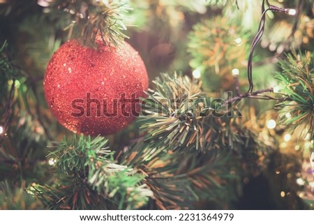 Christmas concept christmas holiday tree decoration happy new year's eve celebration happy day
