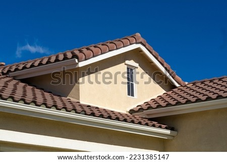 Single family residence attic window, Menifee, California, USA