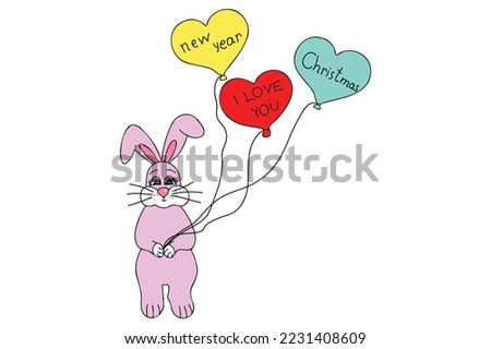 Bunny your balloons are designed for new year, birthday, Valentine, March 8, clothes printing, card, holidays and you can use it in different occasions.