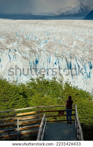 the beautiful landscape of the Perito Moreno glacier in Patagonia Argentina.