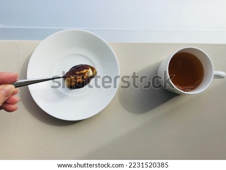 Simple coffee time with minimal background