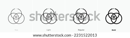 soul icon. Thin, Light Regular And Bold style design isolated on white background Royalty-Free Stock Photo #2231522013