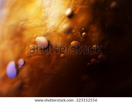 Water drops on brown