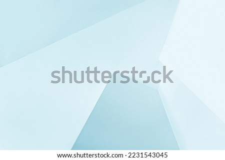 Abstract Blue Background. Contemporary Architectural Design. Clean Wall. Interior Design. Photo with Copy Space. Royalty-Free Stock Photo #2231543045