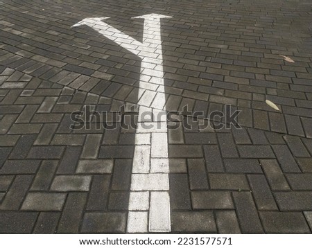 Go separate ways sign of concept or Crossroad and sign direction arrow