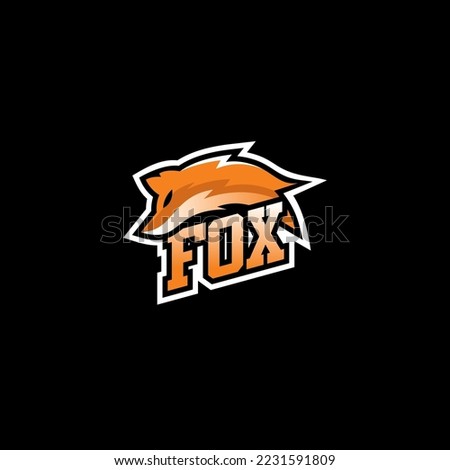 Fox E Sport Logo Design. Fox Illustration Vector