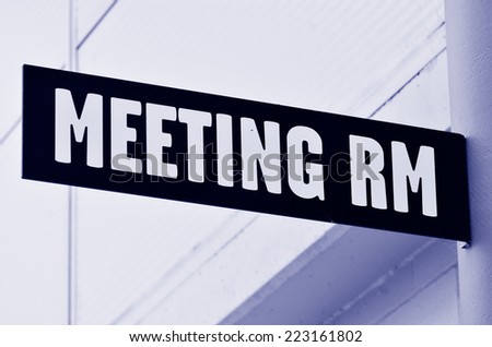 Meeting Room. sign and symbol. concept photo.