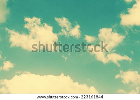 vintage clouds and sky background in sunny day