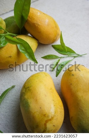 Stock photo of fresh yellow mango