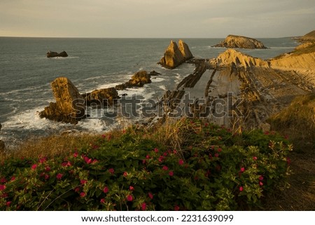 Landscape in Costa Quebrada, Cantabria, Spain Royalty-Free Stock Photo #2231639099