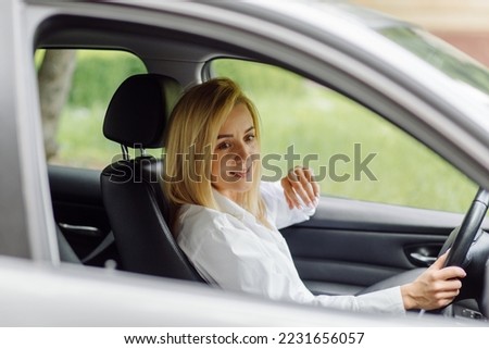 beautiful girl in the car