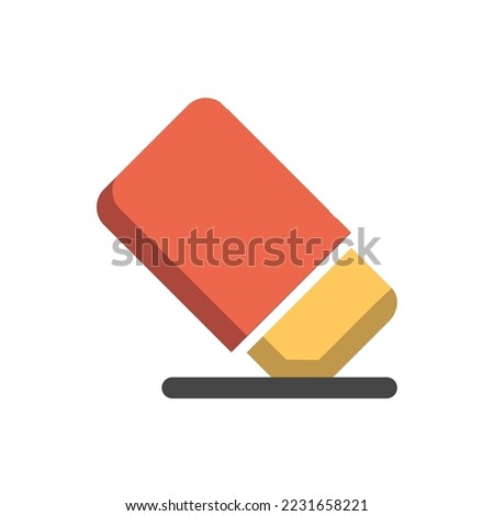 eraser icon of color style design vector template