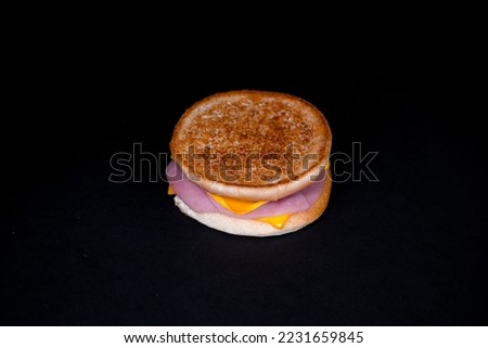 Burger hamburger cheese black background