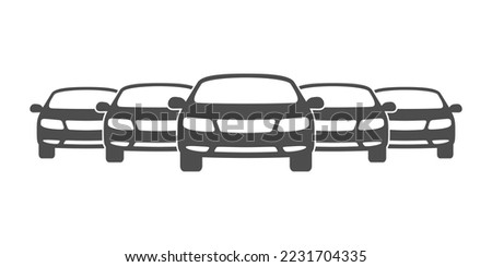 Car fleet graphic icon. Motor vehicles sign isolated on white background. Vehicles symbol. Vector illustration Royalty-Free Stock Photo #2231704335