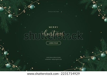 holiday concept banner composed of elements of christmas graphic sources. magical background with holiday color illustration. winter season design for web page and print. vector design of eps 10.