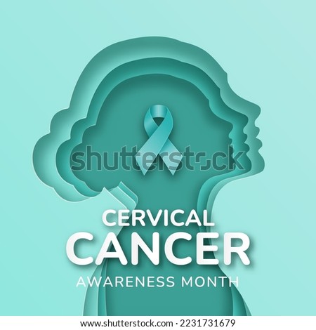 Cervical Cancer Awareness Month Illustration Design on January Royalty-Free Stock Photo #2231731679