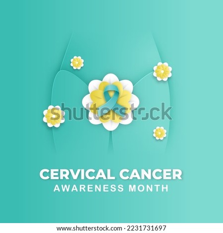 Cervical Cancer Awareness Month Illustration Design on January