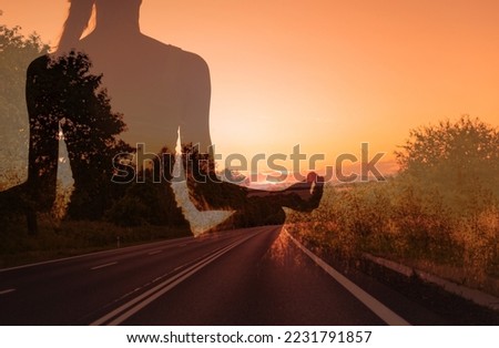 the path to enlightenment. Mind body spirit concept.  Royalty-Free Stock Photo #2231791857