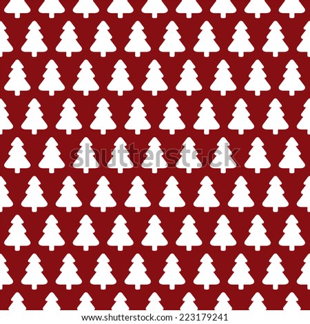 Seamless Pattern Of Christmas Tree