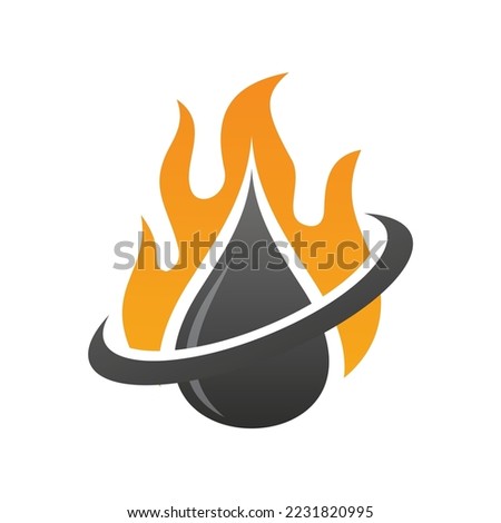 Fire water swoosh logo icon