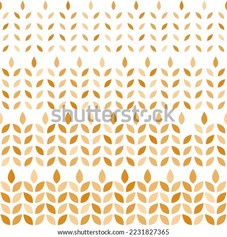 Wheat pattern. Grain malt and wheat, barley, oat, rice, millet, maize, bran, rye or corn. Wheat ears gold background. Golden texture plant for design prints. Flour for bread bg. Vector illustration Royalty-Free Stock Photo #2231827365