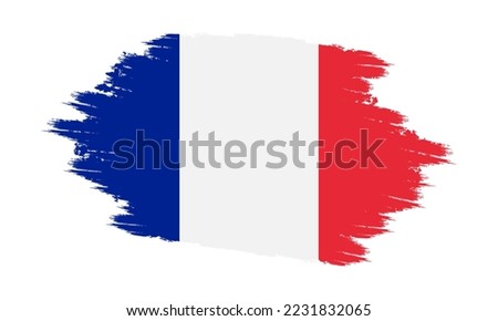 France Vector Flag. Grunge France Flag. France Flag with Grunge Texture. Vector illustration
