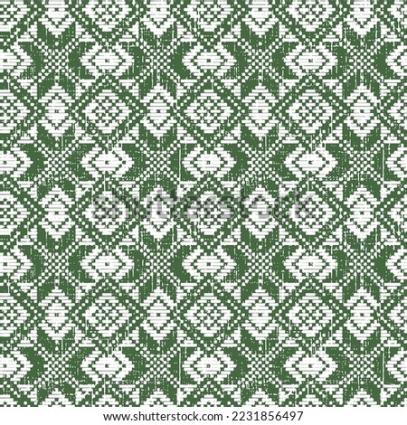 Geometric ornament for ceramics, wallpaper, textile, web, cards. Ethnic pattern. Border ornament. Native american design, Navajo. Mexican motif, Aztec ornament christmas green background.
