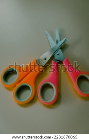 Small scissors used to cut paper or other materials