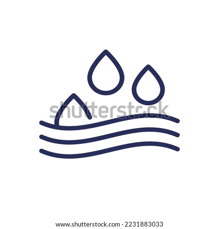 Absorption line icon, absorb water vector Royalty-Free Stock Photo #2231883033