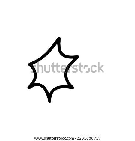 Star line abstract with black color element shapes