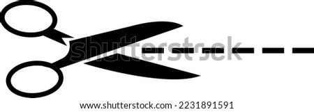 scisor icon vector symbol template on white background