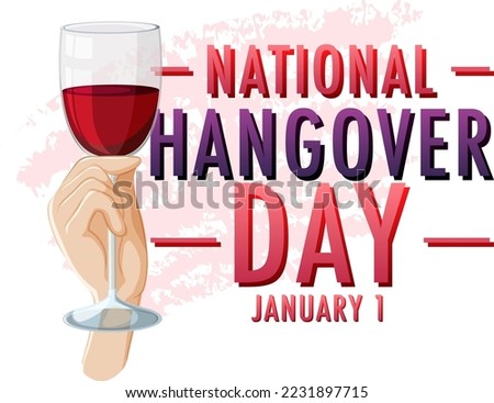 National Hangover Day Banner Design illustration