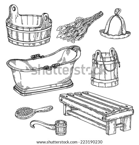 Банные принадлежности рисунок