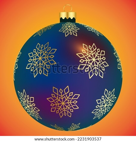 Christmas decoration - a ball with snowflakes for the Christmas tree
