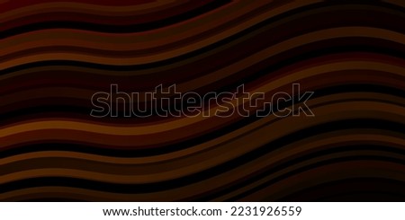 Dark Orange vector pattern with curves. Colorful geometric sample with gradient curves.  Pattern for ads, commercials.