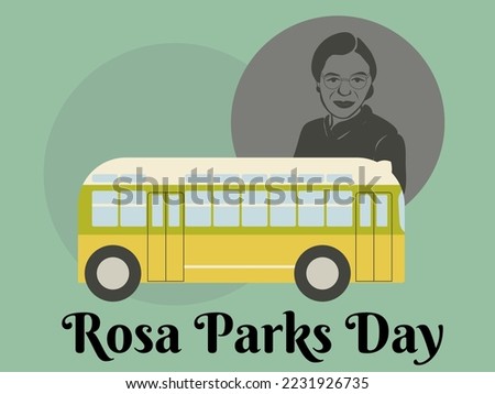 Rosa Parks Day, idea for poster, banner, flyer or placard design vector illustration Royalty-Free Stock Photo #2231926735