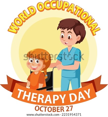 World Occupational Therapy Day Banner Design illustration
