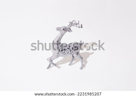 Deer on a white background. Minimal design with copy space.