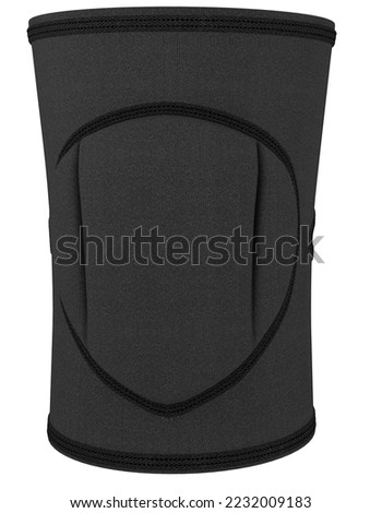 knee protection during sports, joint support, elastic black bandage, a pair on a white background, isolate Royalty-Free Stock Photo #2232009183