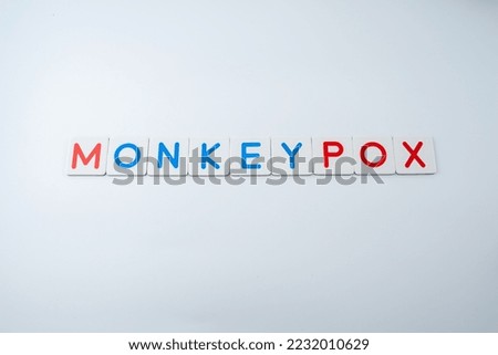 Word MONKEYPOX and MPOX on white background