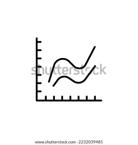 Diagram line icon. Data, business. report, information. profit, statistics, pie chart, percentage, sales, shares, work. Business concept. Vector black line icon on a white background