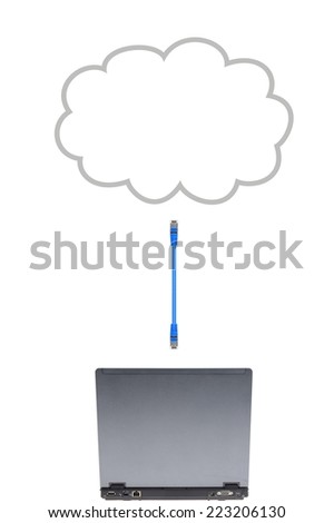A conceptual image of computer cloud storage