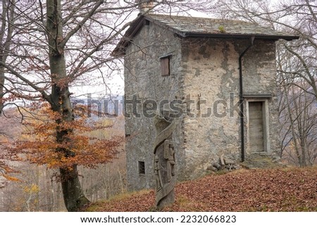 
Ancient masonry hunting lodge typical of Lombardy also called "Roccolo". Bird hunting with nets. Path of Expressions, Como