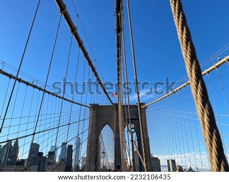 Day time view of Brooklyn Bridge, Manhattan, New York, USA