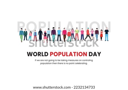 World Population Day, background concept, Vector illustration, vector, greeting card, social media post, banner, poster, flyer, typography design
