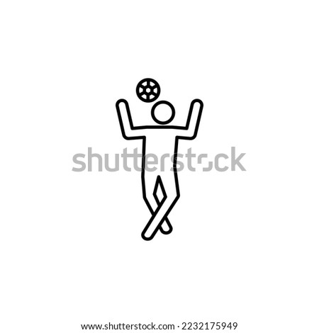 Football player icon illustration on white background