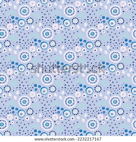 Seamless pattern with fantasy flowers, ethnic rotary repeat fabric and tile design, natural wallpaper, floral decoration curl illustration. Paisley print hand drawn elements.Ukrainian pattern